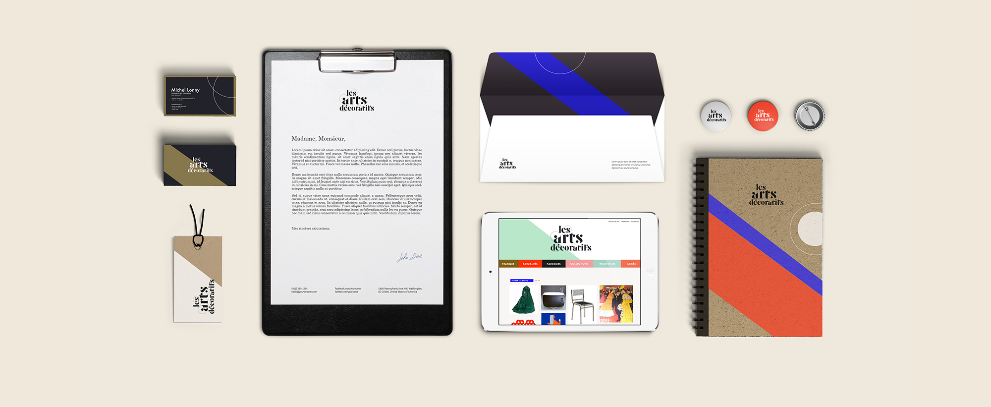 Identité du musée des arts décoratifs de Paris par Julien Roussel