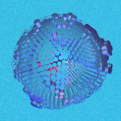 Sphère art design générative et autres formes réalisées sur Touchdesigner