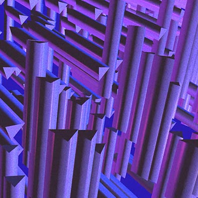 Structure art et design générative réalisée sur Touchdesigner