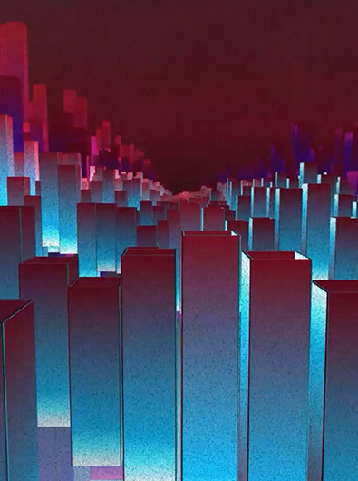 Visuel génératif en rythme musique comme du vj